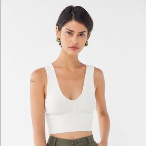 UO cream cropped tank